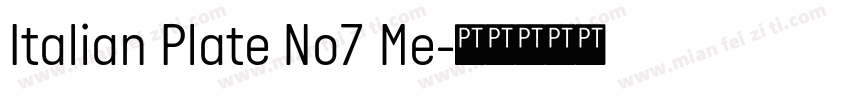 Italian Plate No7 Me字体转换
